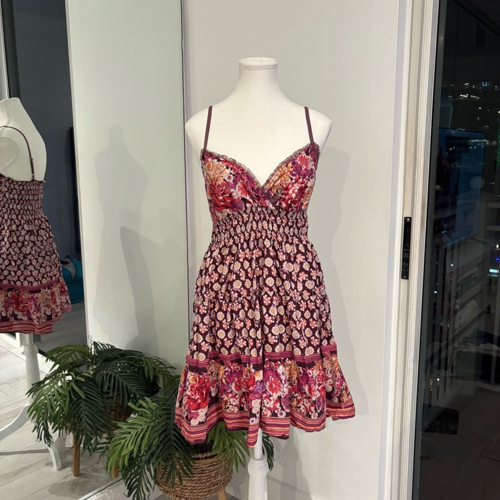 Charlotte Russe Floral Mini Dress in Red and Pink